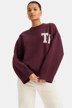 TALA Coffee Dates|Loungewear*T Logo Knit Sweater -