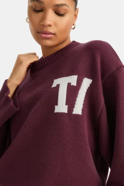 TALA Coffee Dates|Loungewear*T Logo Knit Sweater -