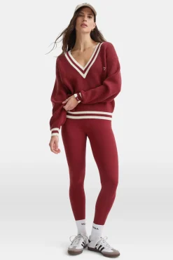 TALA Coffee Dates|Tennis / Padel*V Neck Knitted Cricket Jumper -