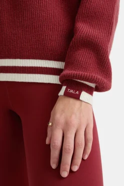 TALA Coffee Dates|Tennis / Padel*V Neck Knitted Cricket Jumper -