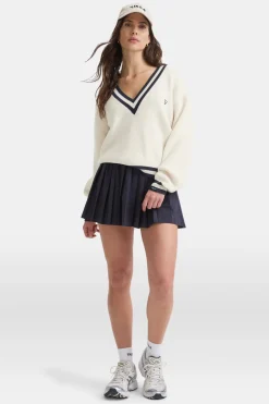 TALA Coffee Dates|Tennis / Padel*V Neck Knitted Cricket Jumper -
