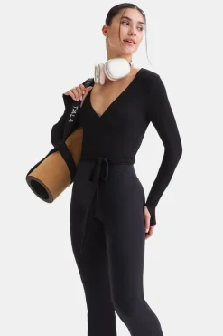 TALA Yoga / Pilates|Tops*Wrap Around Cardigan - Shadow